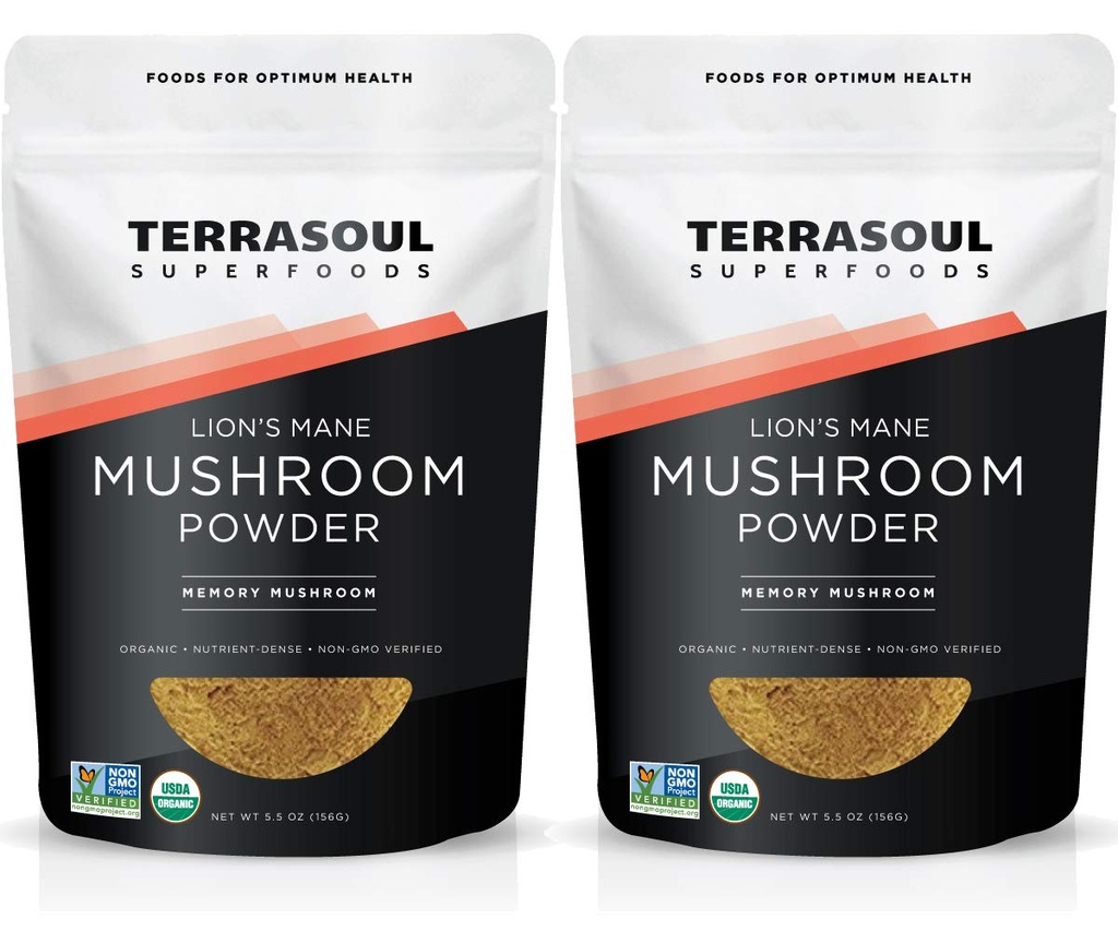 Terrasoul Superfoodsオーガニックライオンのマネ茸パウダー(4:1エキス)、11オンス