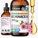 BIO KRAUTER Echinacea ドロップ - ナチュラル 免疫サポート - エキナセア チンチャー サプリメント - ビーガン, アルコール & 砂糖無料ドロップ - 4 Fl.Oz.