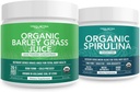 Triquetraの健康の有機性Spirulinaの粉8のoz。 プラス有機バリー草ジュースパウダー5.3オンス。