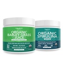 Triquetraの健康の有機性Spirulinaの粉8のoz。 プラス有機バリー草ジュースパウダー5.3オンス。