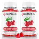 PUREFINITY Tartチェリーグミ - 関節リリーフ&リカバリのための尿酸フラッシュ、未加工ジュース抽出抗酸化剤 - 非GMO、グルテンフリー、ビーガン、60カウント(パッケージ2)