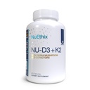 NuEthixの公式NU-D3 + K2 - ビタミンD3およびK2 5000のiuの補足 - Reishiのきのこの、マグネシウム及び亜鉛- 60ct、60のサービングと詰められる米国プロダクトだけ