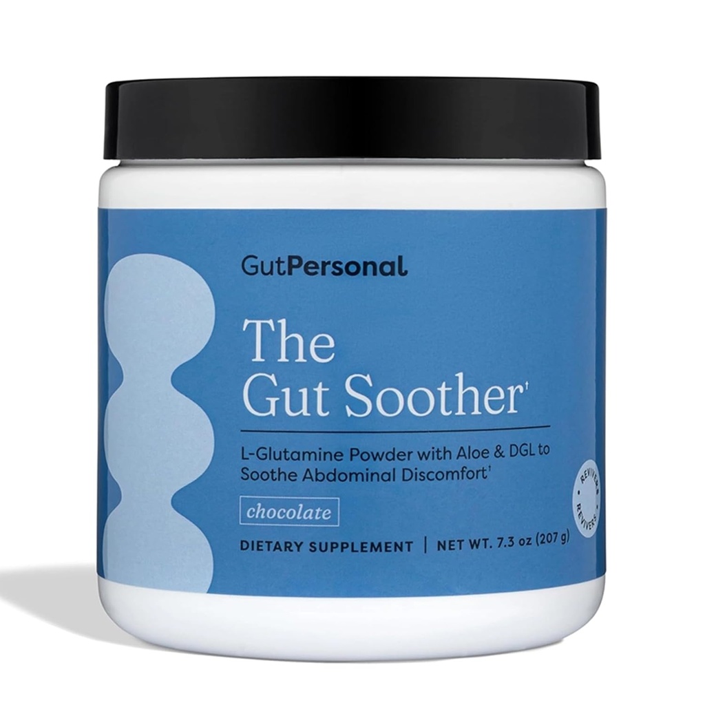 Gut Personal The Gut Soother L-Glutamine Powder Supplement: Gut Lining、Soothe Digestive Discomfortを全面的な腸の健康、30のサービング(チョコレート)を促進する