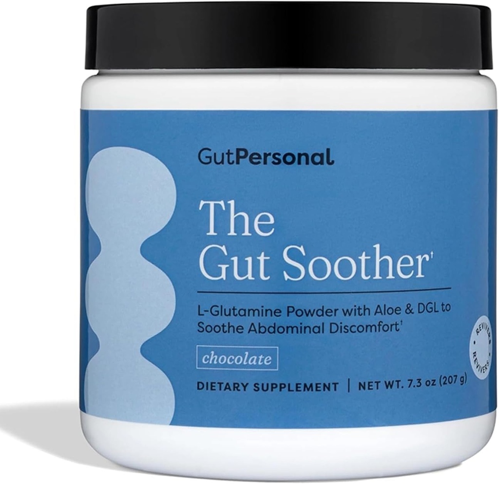 Gut Personal The Gut Soother L-Glutamine Powder Supplement: Gut Lining、Soothe Digestive Discomfortを全面的な腸の健康、30のサービング(チョコレート)を促進する