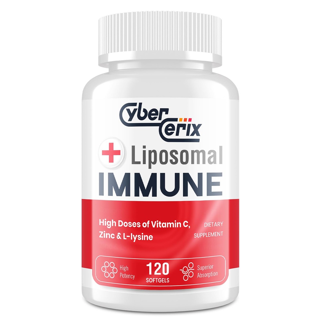 高度のLiposomalの免疫の補足、L-Lysine 1,500mg、ビタミン、ミネラル及び草のエキス、人及び女性のための広範囲の毎日のウェルネスのブレンド- 120のカプセル