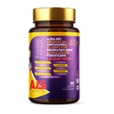 AJSアルファGPCの向知性脳の補足、Phosphatidylserine、St。 John'sWort Ginkgo Biloba、Ashwagandha、Bacopa Monnieri、Pterostilbene、Magnesium Glycinate、Ginkgo Biloba、5-MTHF、Huperzine A 60CT、90カプセル