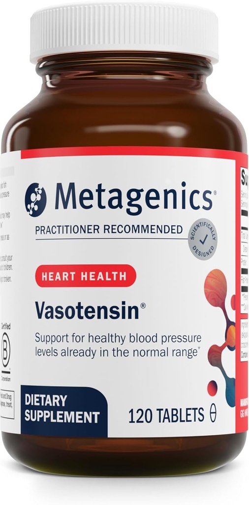 メタジェニックスVasotensin - 正常な範囲* - Bonitoのペプチッド補足の健康な血圧のレベルを既に支えます - 魚蛋白質-非GMO -グルテンフリー- 120のタブレット