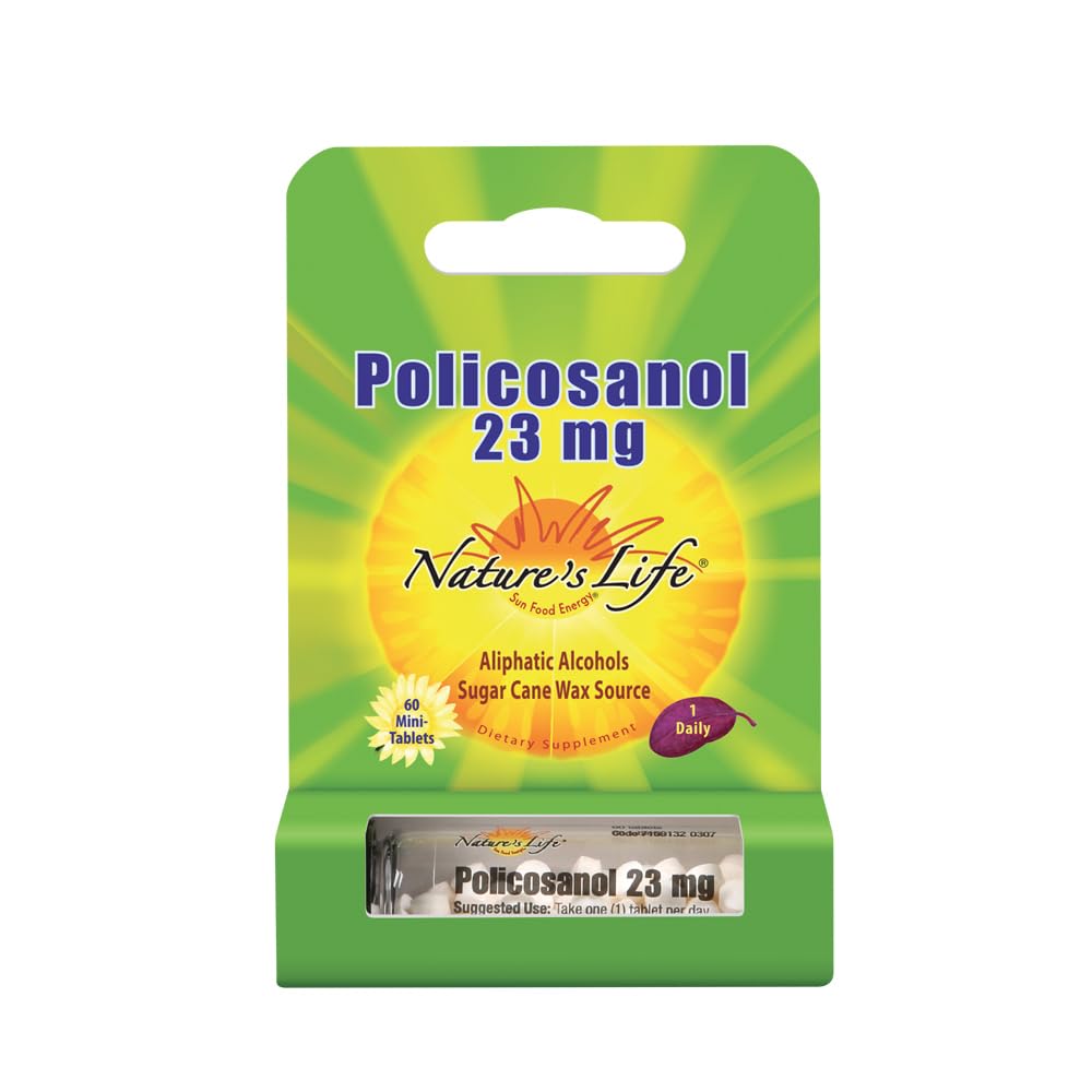Nature's Life Policosanol 23mg | 心血管の健康、血循環と健康な心機能のサポート | 60 タブ