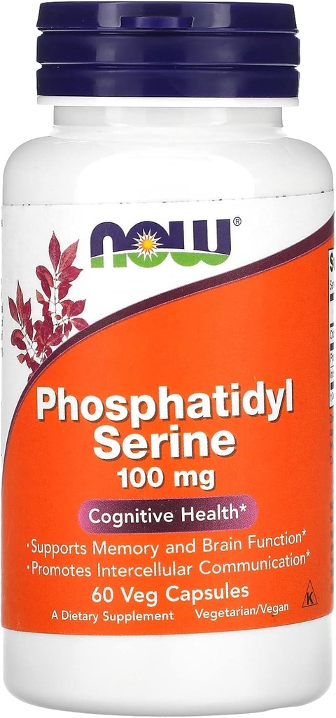 NOWの食糧Phosphatidylの穀物、100のmgの60の野菜のカプセル
