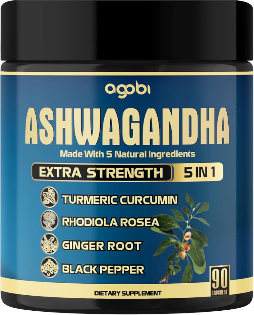 beforebi Ashwagandhaの補足のカプセル- 3か月の供給のための90の計算
