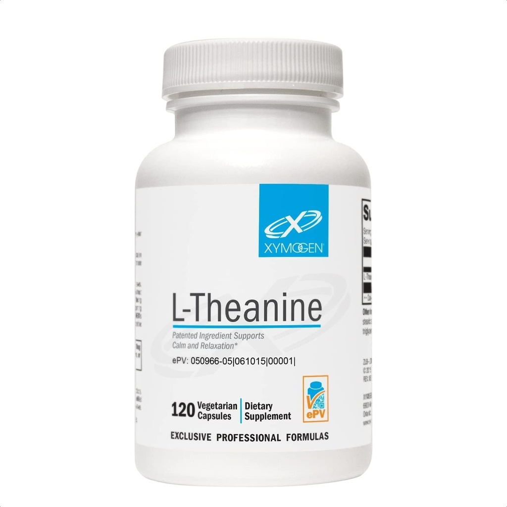 XYMOGEN L-テアニン - 特許取得済みのサンテアニンLテアニン400mg/サービング - アミノ酸サプリメントは、眠気、肝臓の健康(120カプセル)なしでカロリー+リラックスをサポート