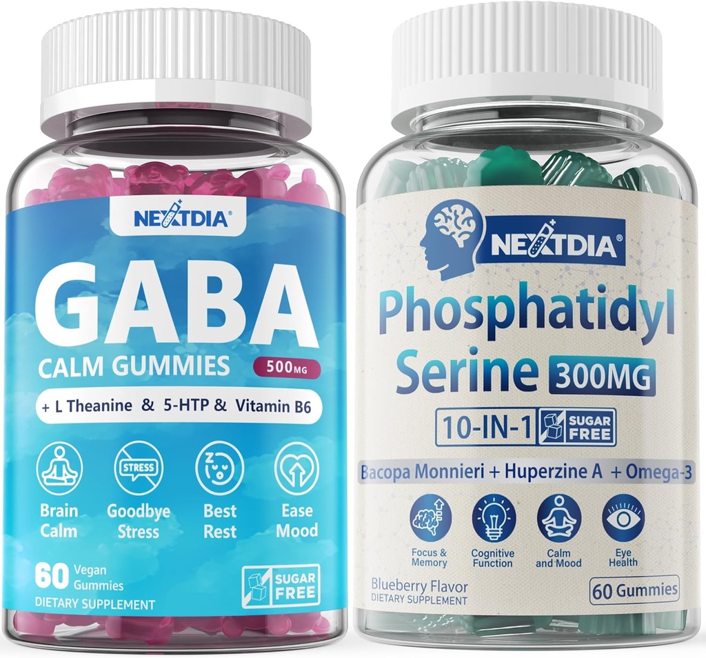 バンドル - Phosphatidylserineグミー120カウント+ GABAグミー120カウント
