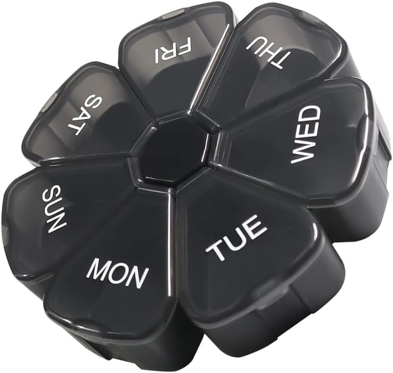 週刊大型ピルオーガナイザー7日、ピルボックス、ピルケース、ピルコンテナ、旅行ピルオーガナイザー、ピルホルダー、ピルボックス7日、ピルディスペンサー、魚油、丸薬、サプリメント、ビタミン、医薬品オーガナイザー