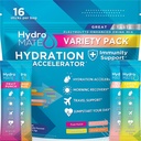 HydroMATEの電解物の粉のバラエティ パックのHydrationのパケットの低い砂糖16の計算