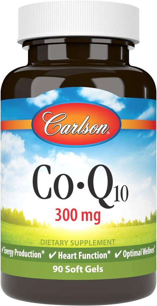 カールソン - Co-Q10、共同酵素Q10、300のmg、エネルギー生産及び中心機能、60のSoftgels