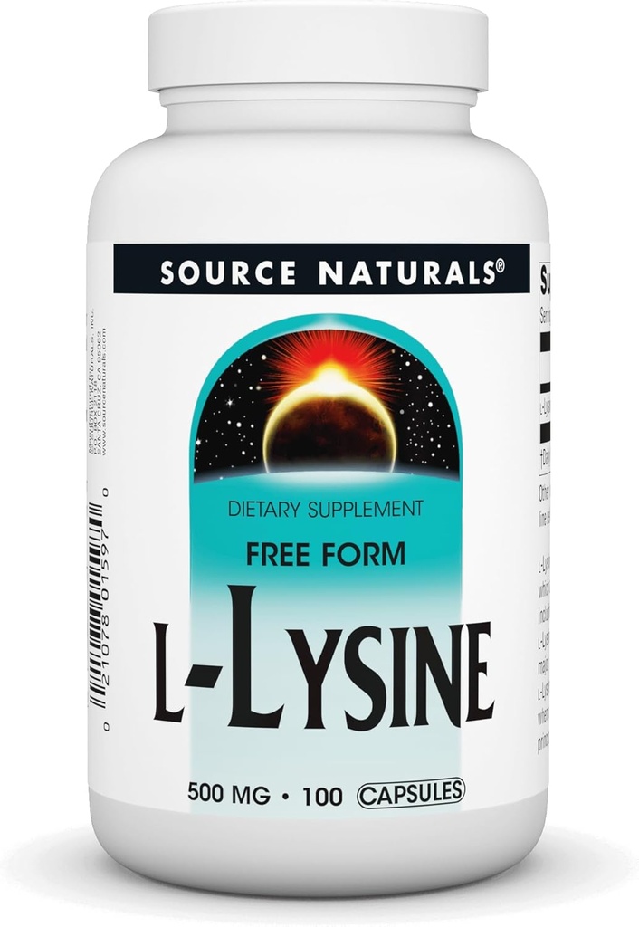 源のNaturals L-Lysineの自由な形態-アミノ酸の補足はエネルギー形成及びコラーゲン- 100のカプセルを支えます