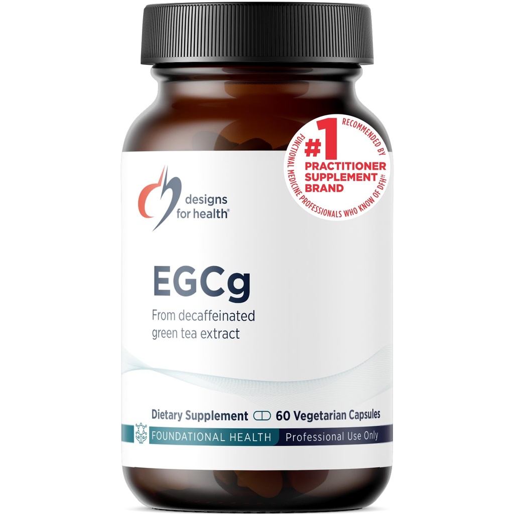 健康のための設計 EGCg - Decaffeinated 緑茶エキス (225mg) + ポリフェノール 酸化防止サプリメント - 非 GMO ビーガン緑茶の丸薬 (60 カプセル)