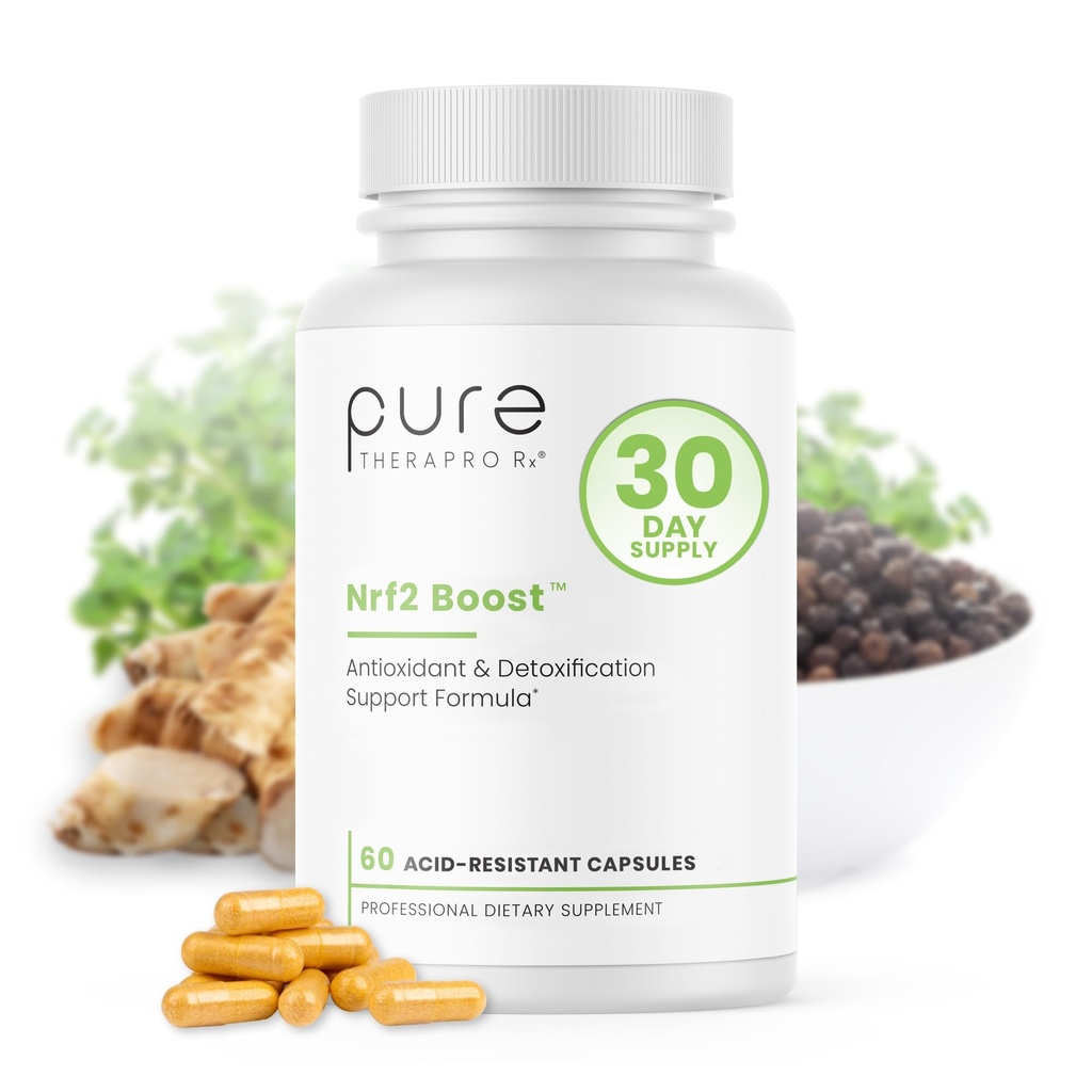 純粋なTheraPro Rx Nrf2ブースト - NRF-2 特許を取られたスルフォラファン、クルクミン、緑茶及びトランスPterostilbene   酸化ストレスを軽減するための抗酸化サプリメント、米国製(60 ビーガンカプセル)