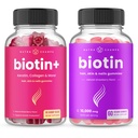NutraChamps Biotin+ & Biotin のリリース 毛、皮および釘のための完全なDuo。
