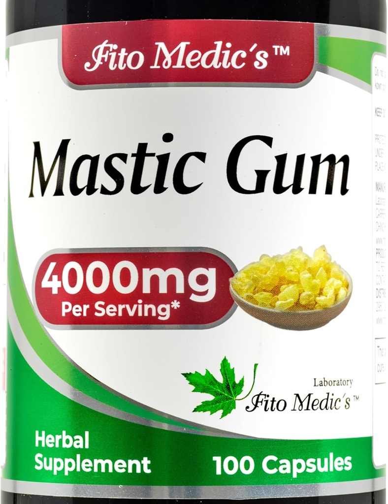 FITO MEDIC'S Labs - マスティック・ガム - 4000 mg/サービング支持胃、デュオダナル&経口健康、超高吸収剤。