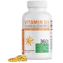 BronsonビタミンD3 10,000 IU (250 mcg)の高い効力-サポート健康な免疫システム、強い骨、筋肉及び歯-非GMO、360 Softgels
