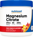 Nutricostのマグネシウムのクエン酸塩の粉(フルーツ パンチ、250グラム)
