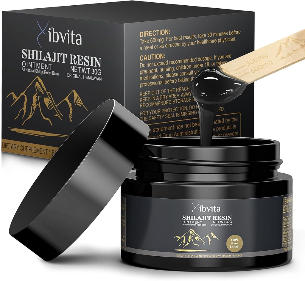 純粋なヒマラヤの有機性シラジットの樹脂-男性と女性のための600mgのshilajit、フルヴィク酸の自然なヒマラヤシラジット及びエネルギー ブースト及び免疫サポートのための85+の跡の鉱物の補足、30グラム