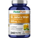 NusaPure St. John's Wort 20:1抽出物、6000mg 240 Veggieカプセル(Vegetarian、非GMO)バイオペリンに相当する300mg