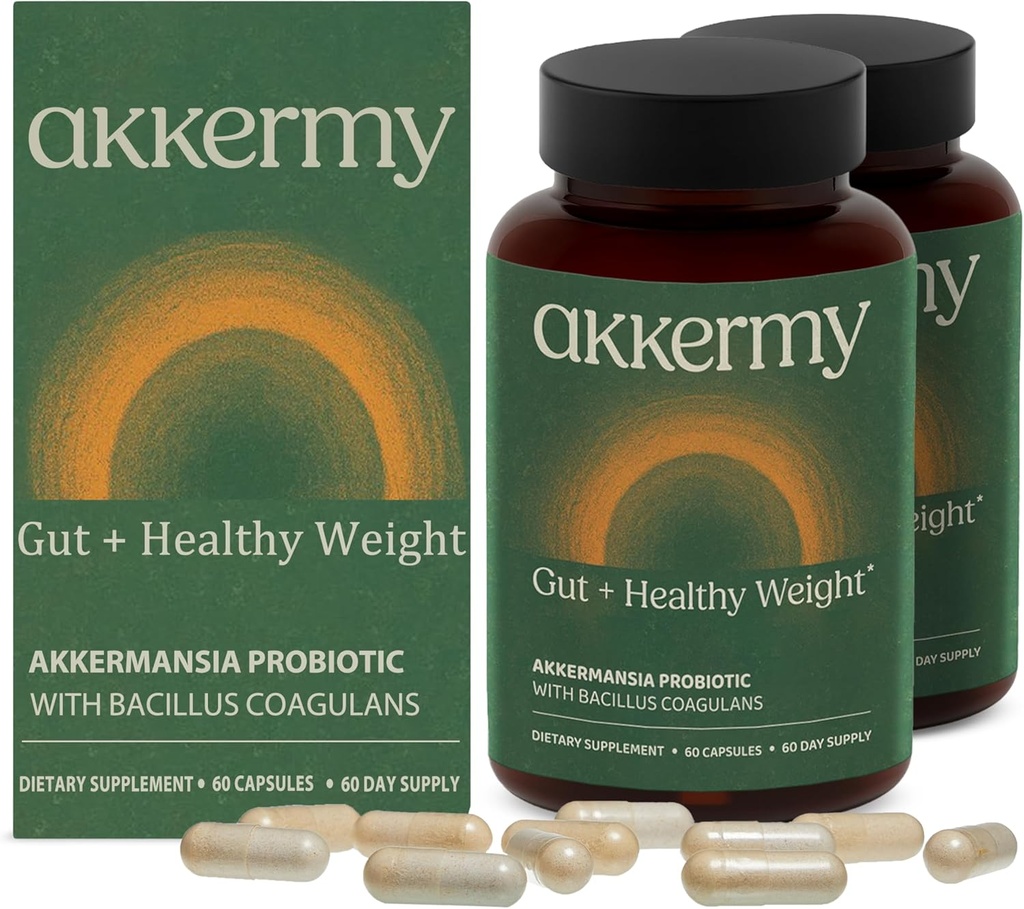 Akkermansia Probiotic for Appetite & Craving control | GLP-1 & Boosts Healthy Weight | 120 Day Supply | アメリカ製 | Bacillus Coagulans, B2, D3 & Chromium |SIBO フレンドリー, 完全菜食主義者の, グルテンフリー