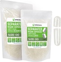 XPRS Nutra Vegan Size 00 Separated Capsules - 1000 Count Premium Empty Capsules Separated in Bags - Clear Empty 00 Pills for DIY Supplement Filling