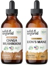 ワイルド&オーガニックチャガマッシュルーム 4 fl oz & Lion's Manemash Tincture 4 fl oz
