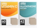 Veru Wellness Antioxidant Power Duo Lifestyle Patches C, Glutathione - Self Adhesive Time Release Topical Patch, 8-10 Hours (42 Day Supply)