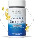 最高の巣のウェルネスオメガ-3 Softgels - 魚油サプリメントは、脳の健康をサポート - 母のための栄養サポート - EPA&DHAサプリメントエイド免疫システム健康 - 30 Softgels