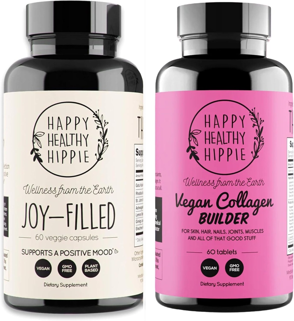 幸せで健康なHippieビーガンコラーゲンビルダーw /ヒアルロン酸&ジョイフィット気分のサポート