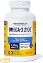 Oceanblue の専門のオメガ 3 2100-120 ct - EPA、DHA 及び DPA が付いている高い効力の三重の強さのバープレスの魚油-野生のキャッチ-自然なオレンジ味、60 のサービング
