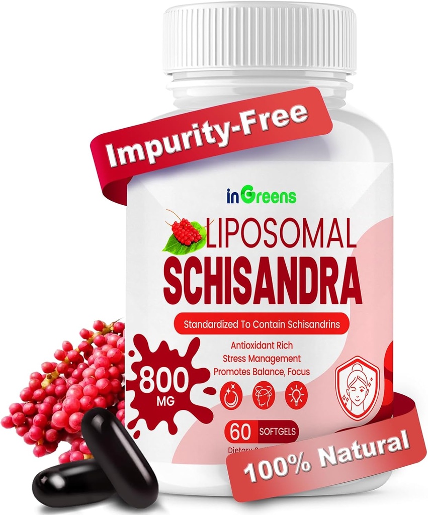 800MG Schisandraの有機性エキス、Scisandraの補足、エネルギー サポート、肝臓の健康、酸化防止保護及び消化のウェルネスのためのScisandraの果実のSoftgels - 60のSoftgels、米国製