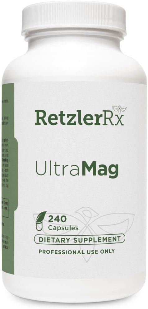 RetzlerRx UltraMag 125のマグネシウムのGlycinateの補足-高められた吸収のための特許を取られたTRAACSの240のカプセル-心臓の健康、筋肉機能、骨の健康及び強さを支えて下さい