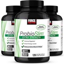 力率 ProbioSlim の女性の余分強さのプロバイオティック サプリメントおよび 30 億 CFUs および Gut の健康サポートのための緑茶のエキス、膨らみ、ガス救助、120 の計算(パック 3)