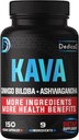 9in1 Kava Kava Capsules 5-Month Supply 15:1 Extract for Sleep, Mind & Immune Support - 9 Natural Herbs Includes Ginkgo, Ashwagandha, Graviola, Valerian & More - 150 Vegan Capsules