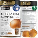 Mushroom Gummies 5000 Mg 120 Pcs (2 Pack) - Lion's Mane and 9 Adaptogenic Mushrooms Blend - Ashwagandha, L-Theanine - Mushroom Gummies for Energy, Immunity, Focus, Brain Boost - No Sugar and GMO