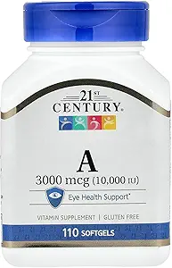 21st Century A 10, 000 I.U.Softgels, 110 カウント
