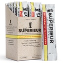Superieur電解質粉末パケット - ビーガン電解水化パウダーw / 海ミネラル - Ketoフレンドリー、非GMO、ゼロ砂糖電解物サプリメント - 健康スポーツドリンク - イチゴレモネード(14パケット)