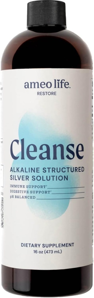 Ameo の生命コロイド銀の液体 30 PPM - 毎日の免疫サポート及び腸の健康、pH のバランスをとられたコロイド銀 30ppm の解決、16 oz のためのアルカリの構造の銀製水