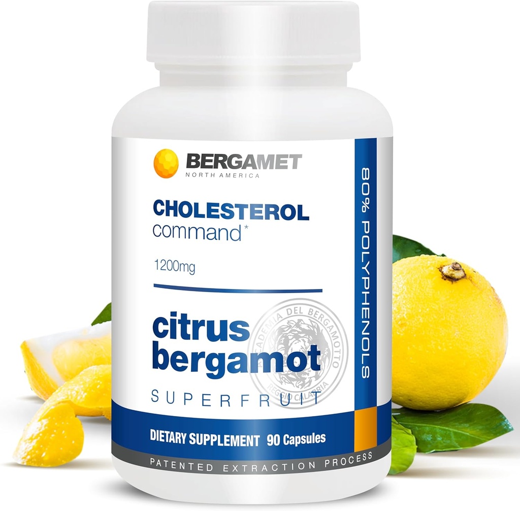 Cholesterolのコマンド、Citrus Bergamot SuperFruitの補足、47% Bergamotのポリフェノールの分裂(BPF)は米国、1か月、90カプセルでなされる方式を特許を取ました