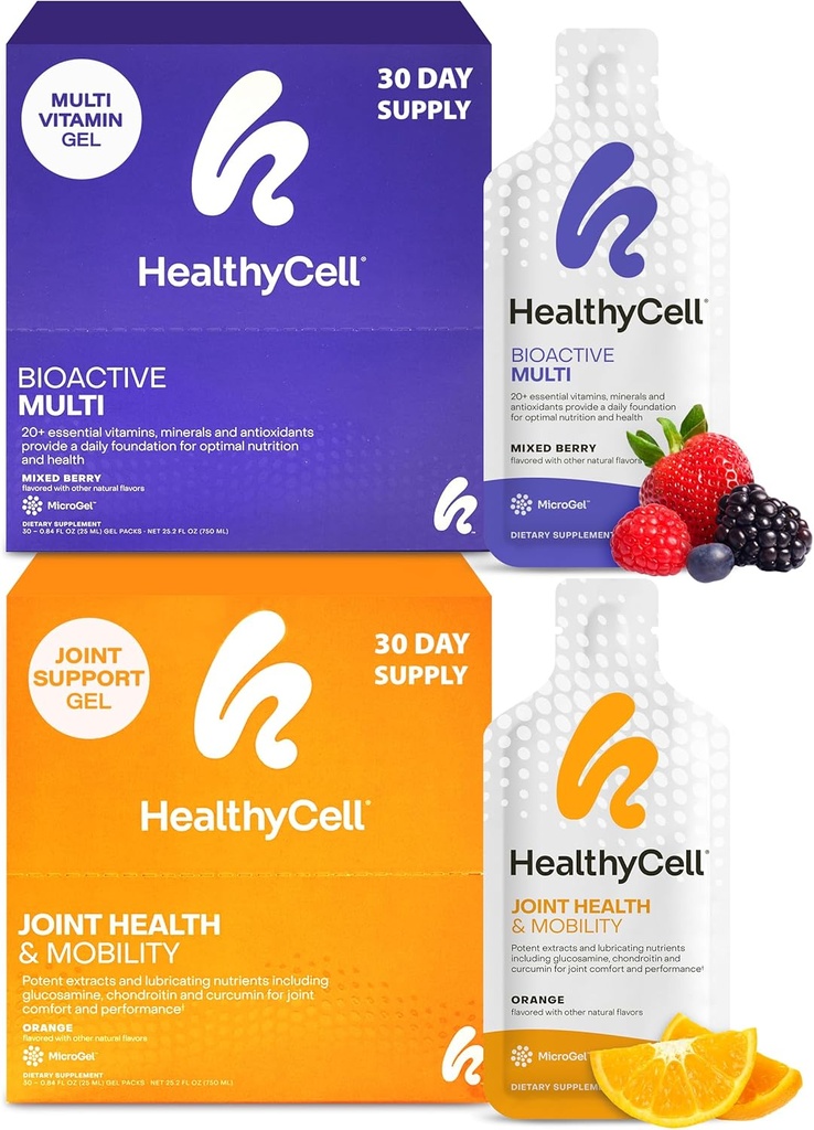 Healthycell Bioactive Multivitamin + Joint Health & Mobility Supplement for Men & Women Bundle