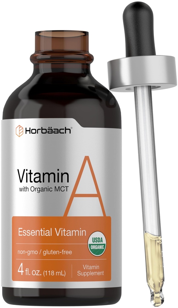 ホアバハチビタミンA液 | 4 fl oz | 有機分泌ココナッツオイルを配合 | 非GMO、グルテンフリー