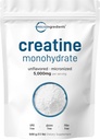 即刻のクレアチンの Monohydrate の粉 500 グラム(1.1 Lb)、サーブごとの 5000mg の Micronized のクレアチンの粉、Unflavored、純粋、注入口無し、ケト及びビーガン、女性および人の容易な分解のプレワークアウト