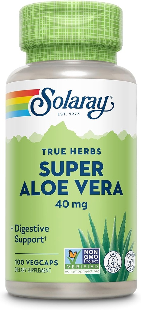 SOLARAY スーパーアロエベラゲル8000mg | 天然にアミノ酸、ビタミン、ミネラル、酵素、抗酸化剤を摂取し、健康な消化をサポート | 100 CT