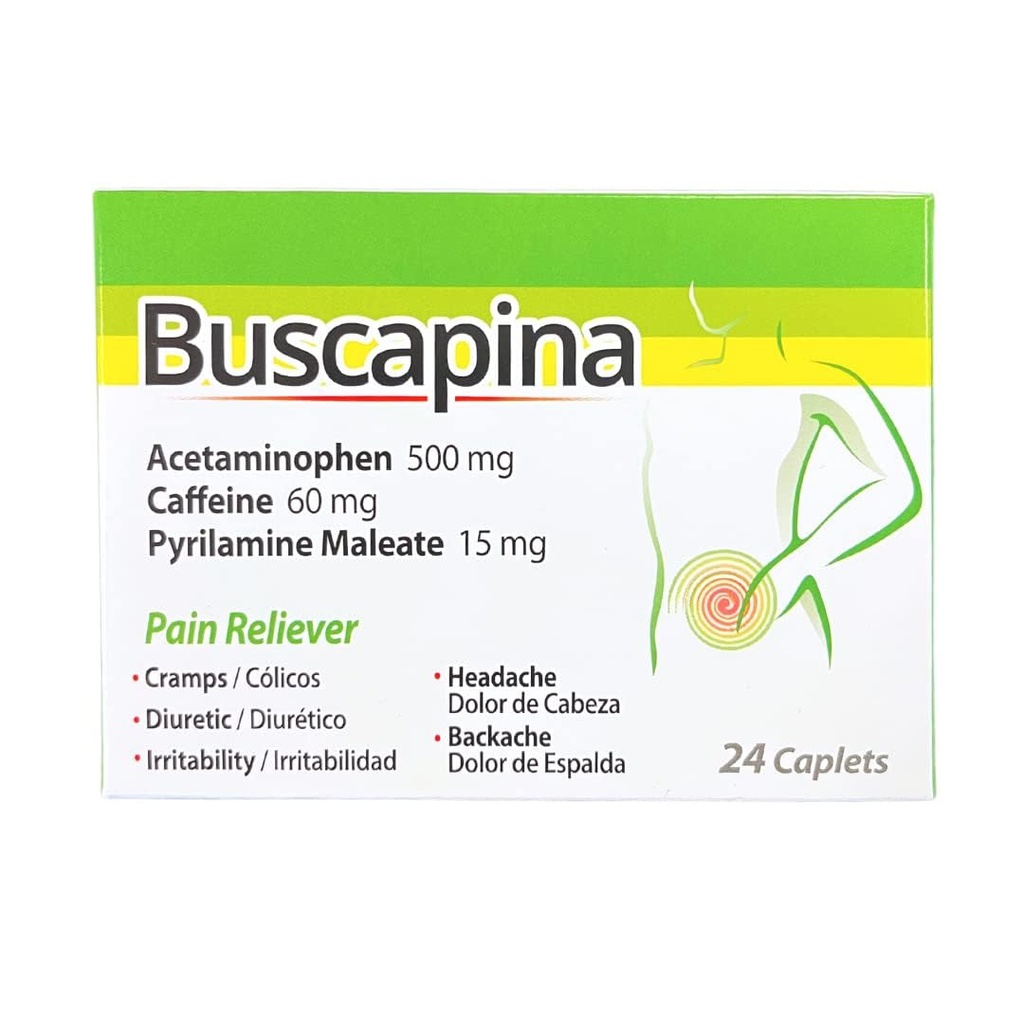 buscapina 痛みの軽減の小冊子 – PMS, ランプ, 頭痛, 閉塞, 背中 & 関節の痛み – 女性と男性のために – 24 の小冊子付きボックス
