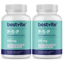 BESTVITE P-5-P 100mg (240 ベジタリアンカプセル) (120 x 2) (B-6の調整フォーム) - ない Stearates - 完全菜食主義者の非GMO - グルテンフリー